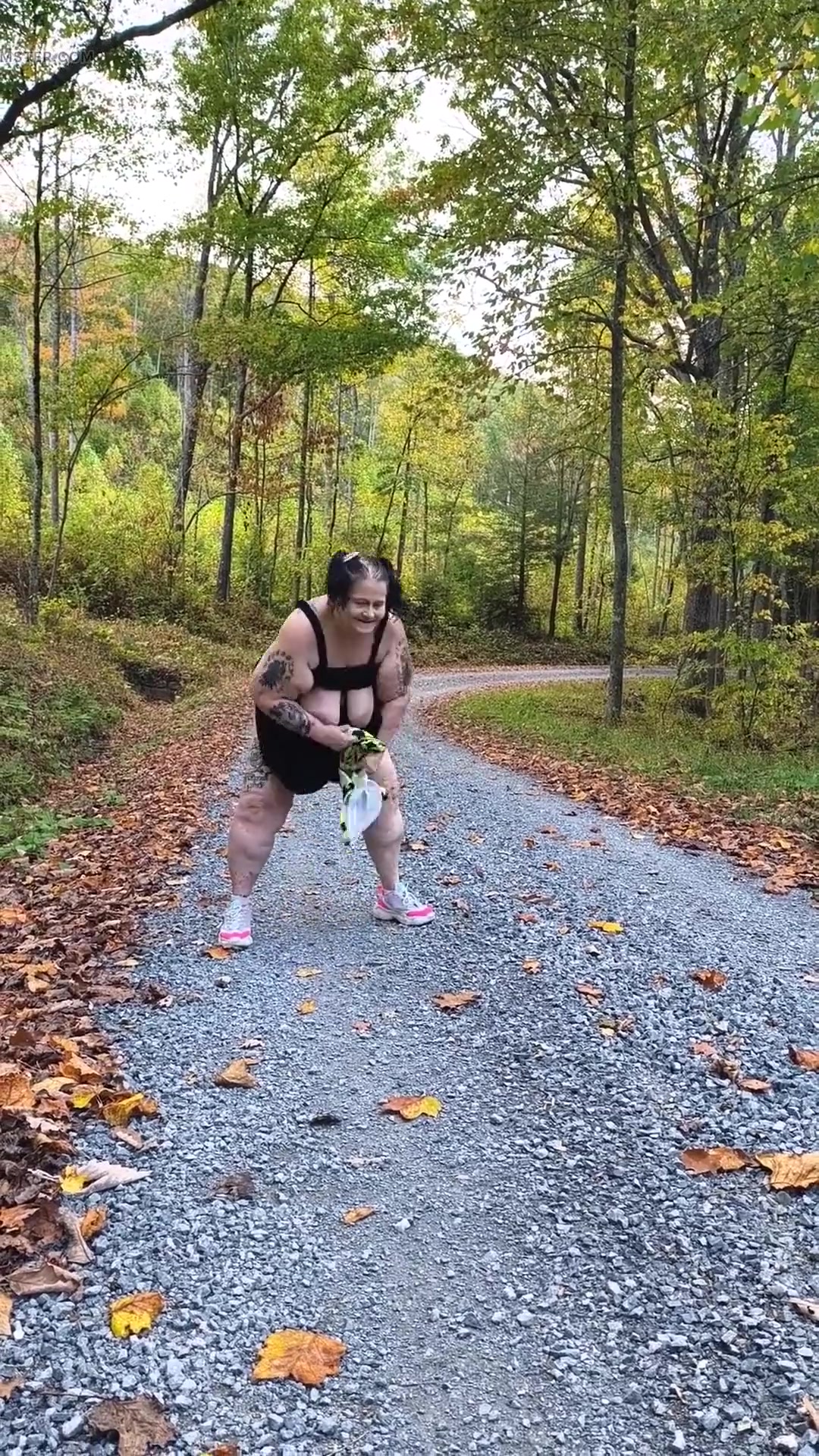 In the Country Road This Whore Squirts Out a Load