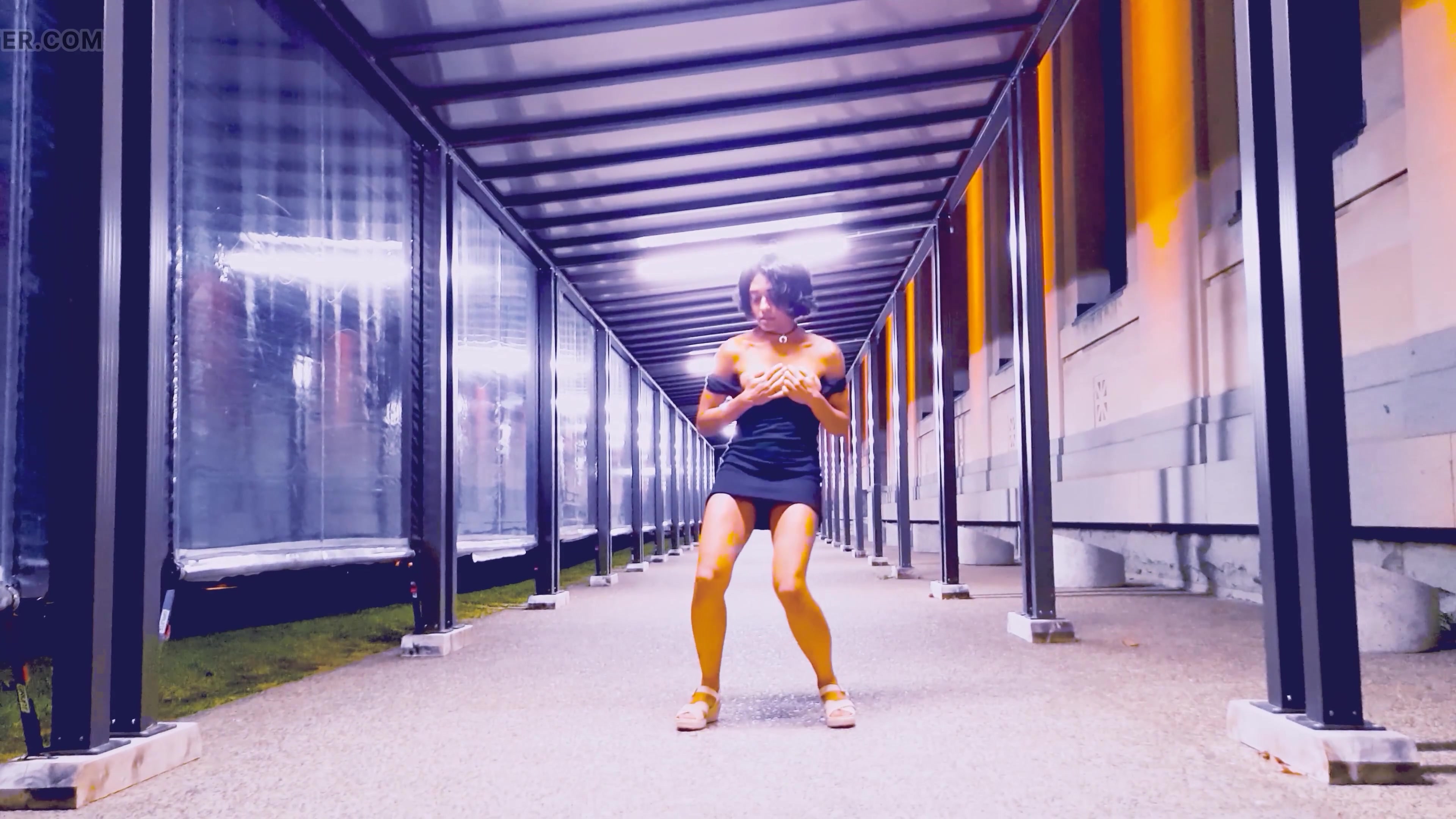 Wyld Yasmin Dancing and Flashing Herself in Public