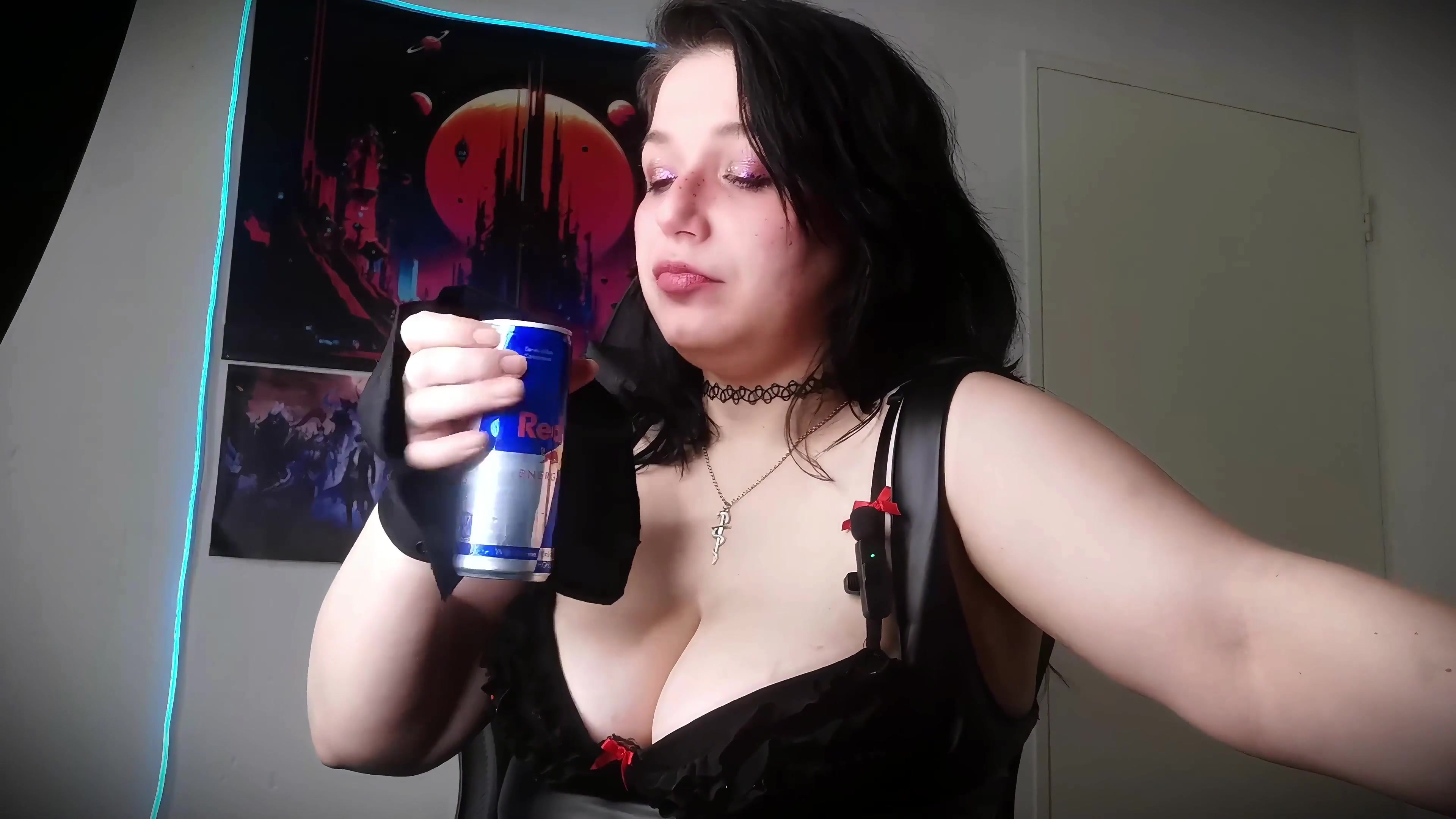 Alt Girl Burping Asmr Red Bull & Whispering (burp Fetish)