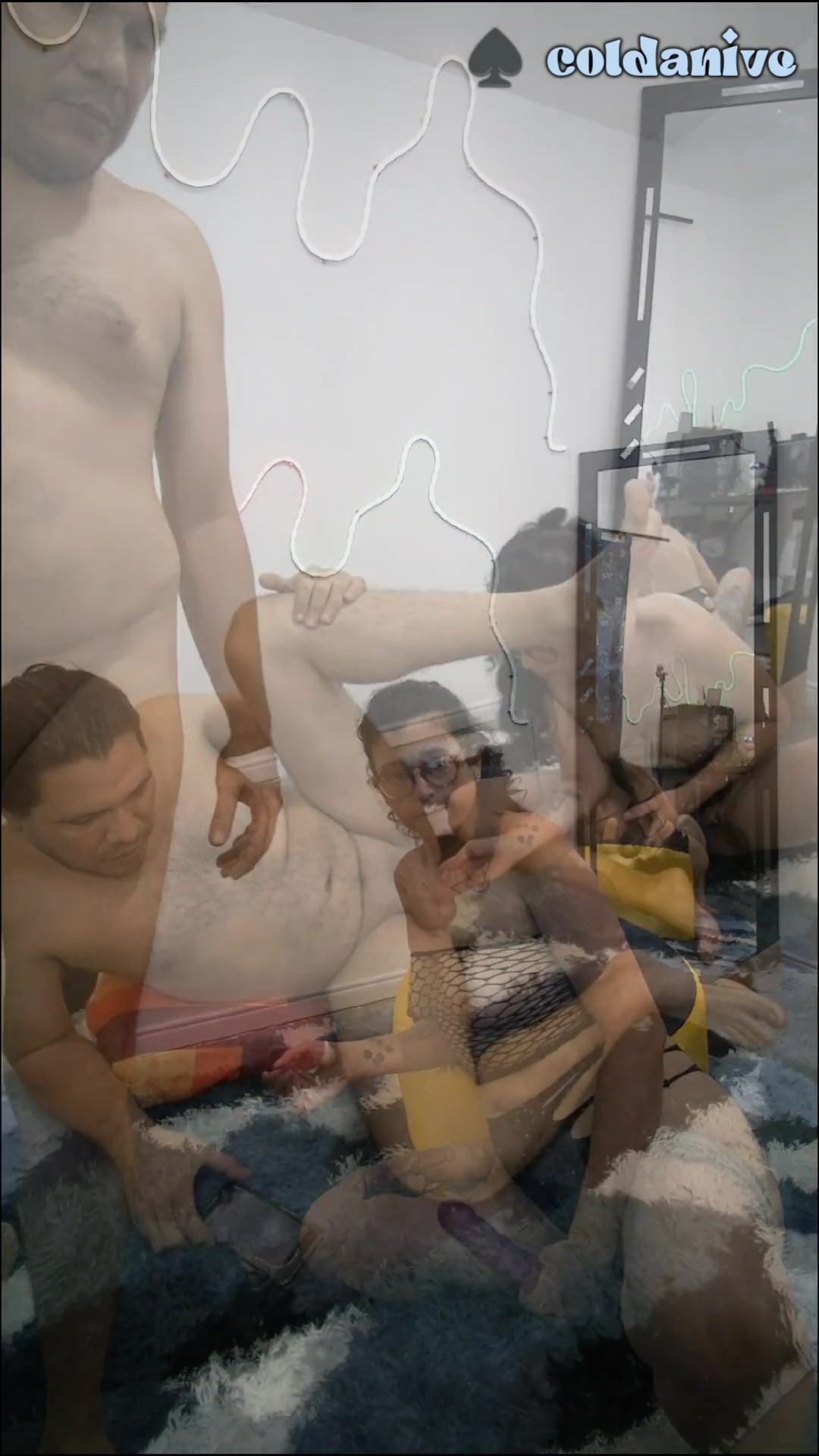 Couple Plays with Their Holes with a Shared Long Dildo Pegging Pleasure