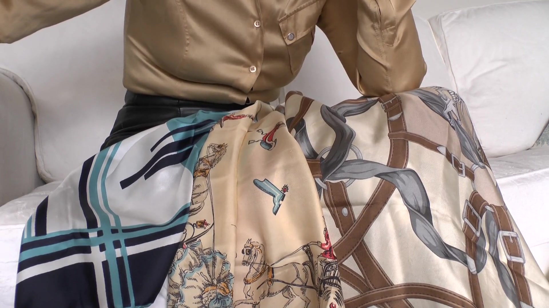 Cum on Stepmother's Silk Scarf, Lady Victoria Valente