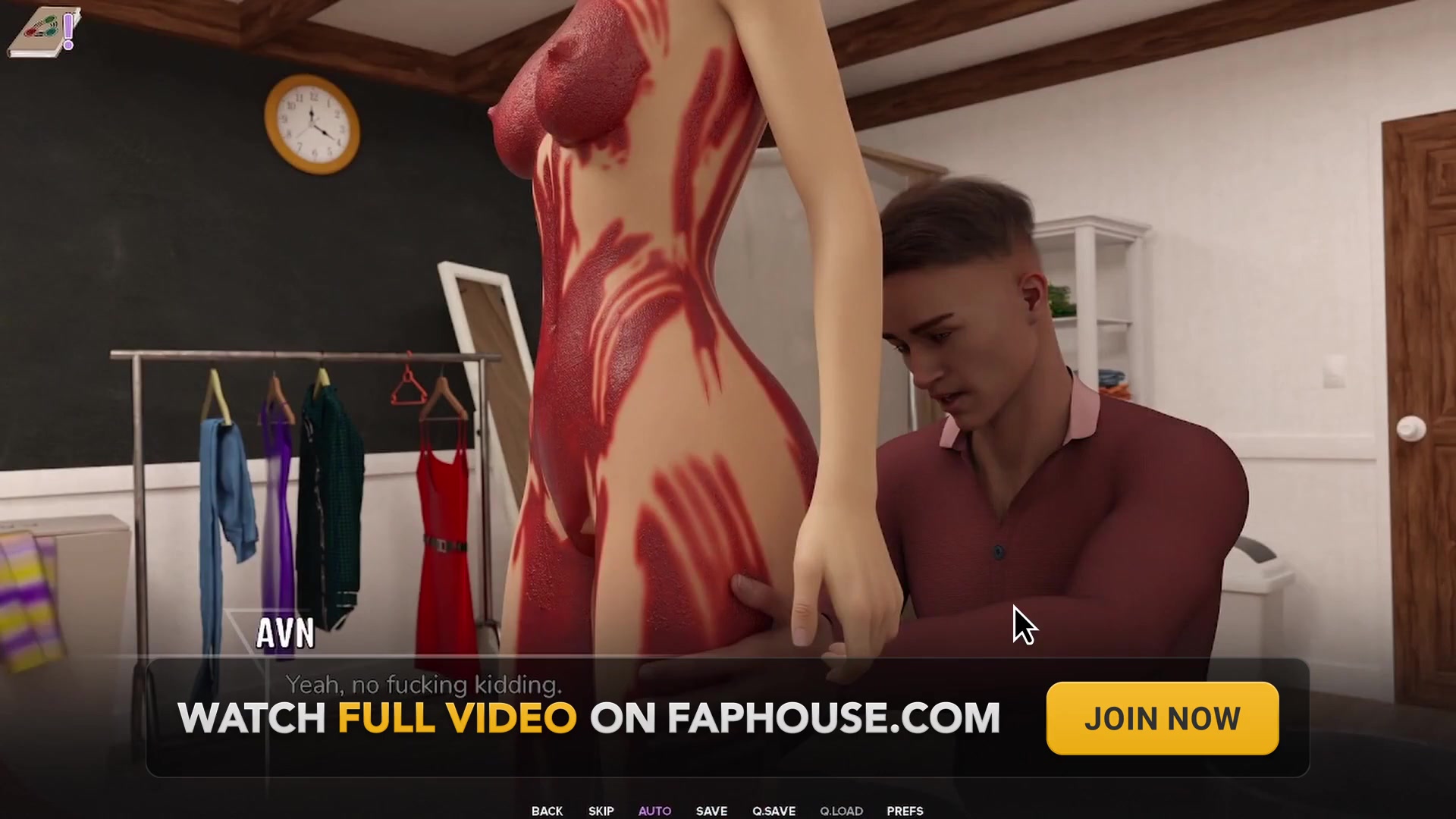 Taboo University - Helping Emo Get Body Painted