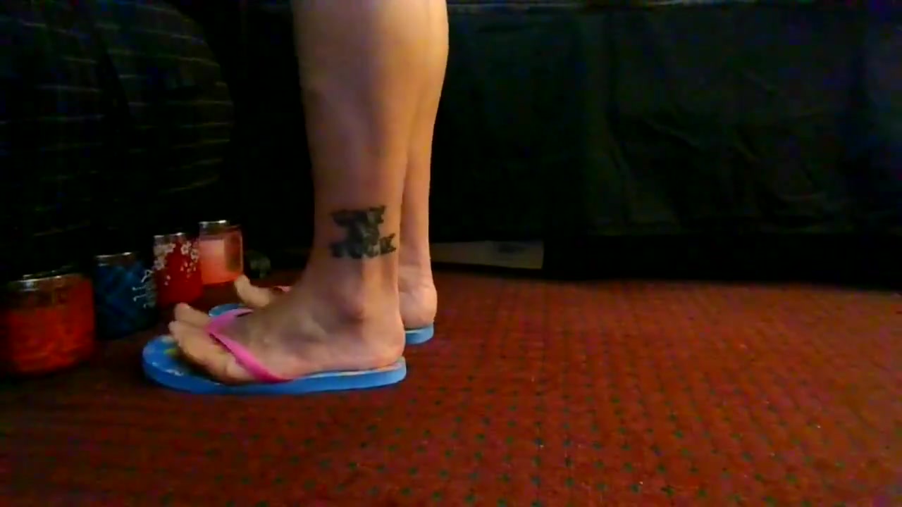 Cotton Candy Flip Flop Foot Fetish
