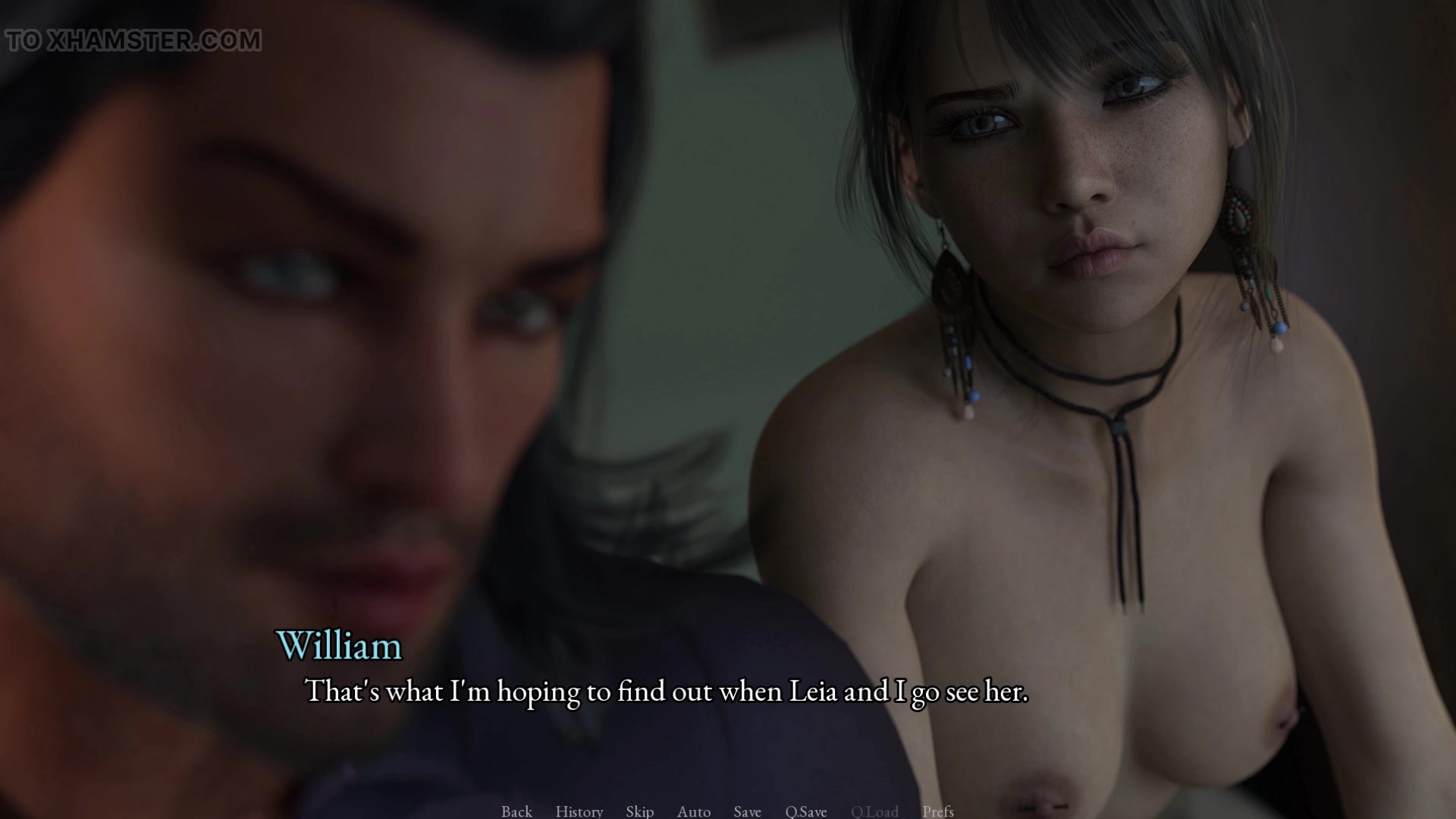 Where It All Began 7: William Shows Gina Miru's Exhibitionist Boobs Flash