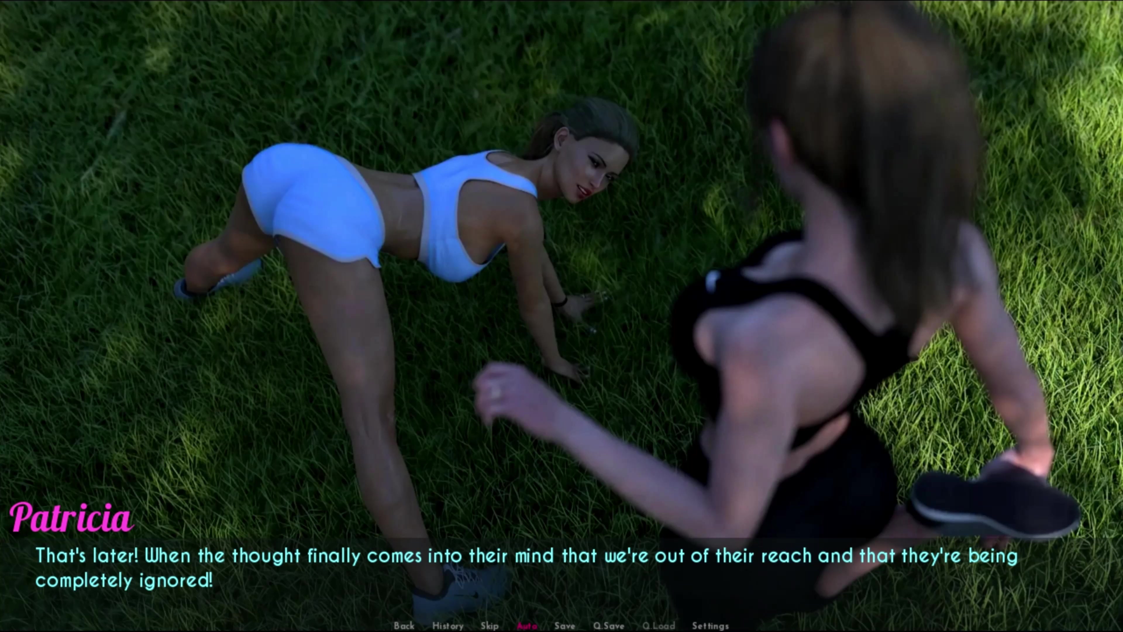 Day 12 - Sophia and Patricia Went to the Park and Teased the Men.