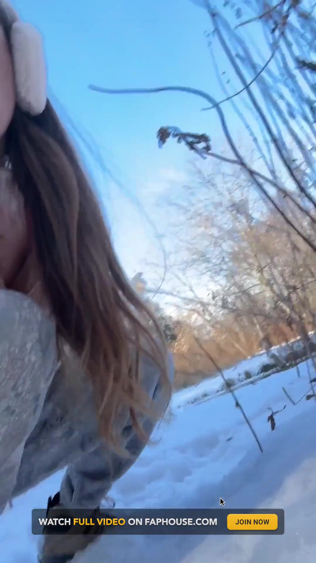 Orgasmic Walk in the Snow