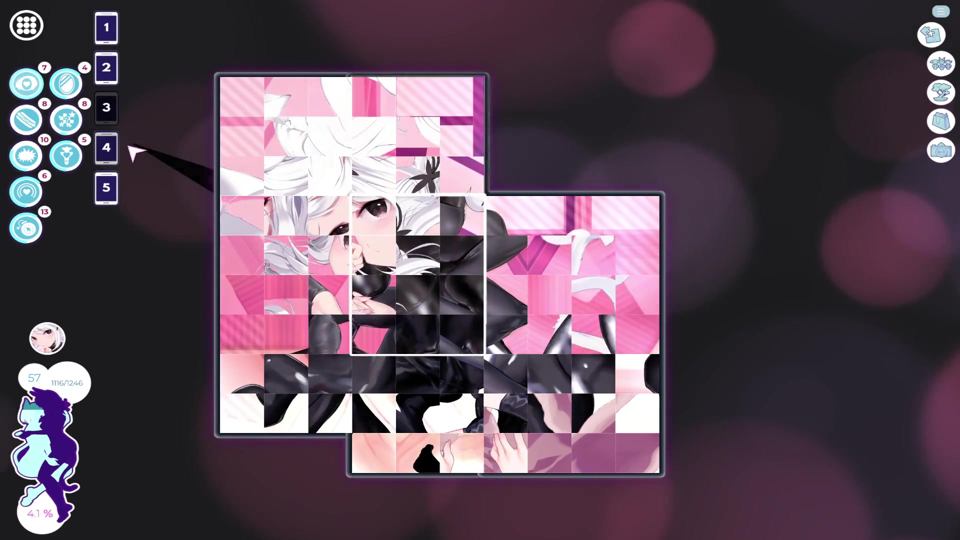 #3 [Mosaic Neko Wife 4] I will see more and more girls cosplaying and nakedness! Eroge where you complete puzzles and interact with girls!