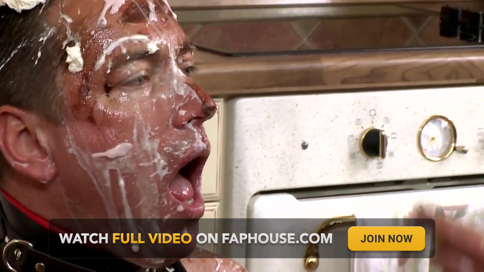 Submissive Slave Covered in Messy Delight