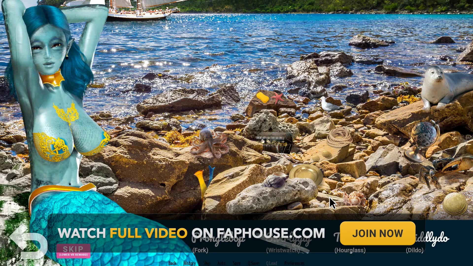 Sexus resort: slutty mermaid doing a tits job in the water ep 2