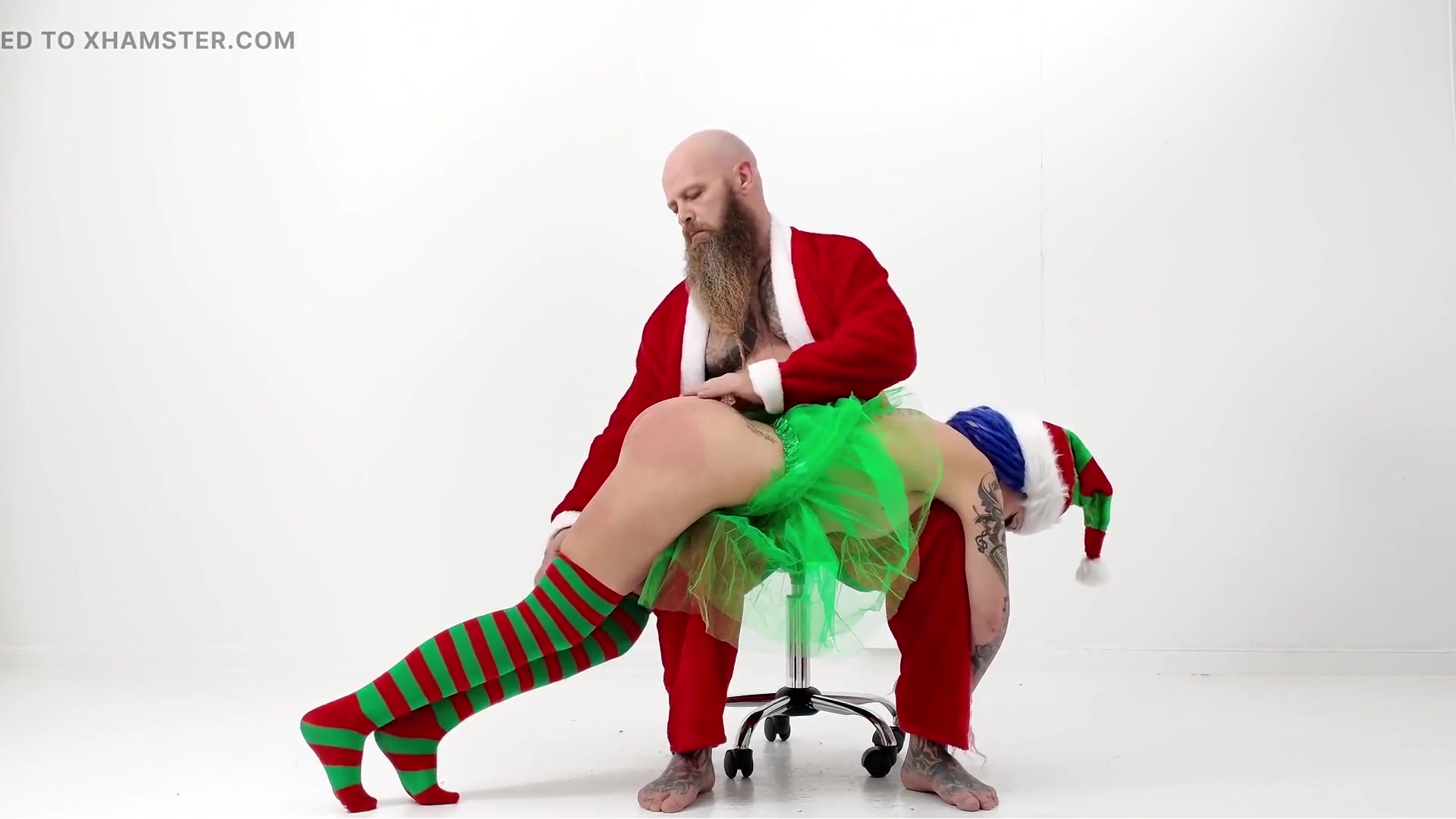 Naughty Christmas Spanking