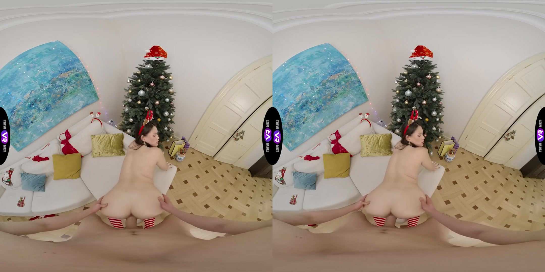 Amelia Ost Repays Her Christmas Gift With A Deep Throat Blowjob - TeenMegaWorld